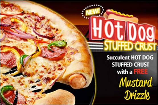 Restaurant Menu Items - Hot Dog Stuffed Crust Pizza at Pizza Hut