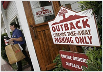 Outback Curbside Parking sign
