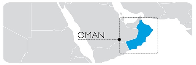 hospitality industry in Oman map graphic