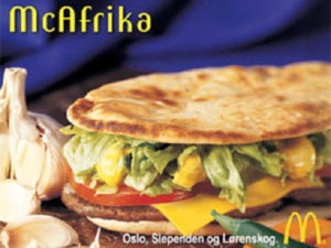 restaurant marketing campaigns that bombed -- McAfrica sandwich ad