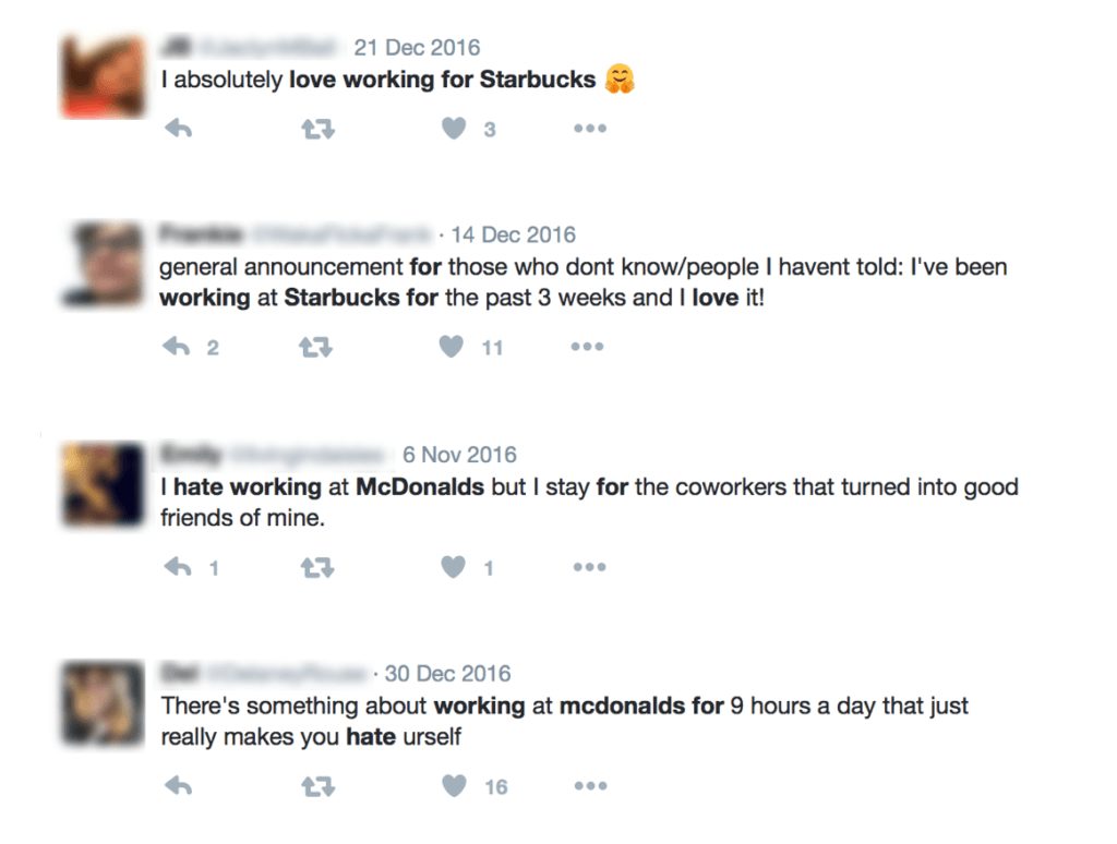 Starbucks versus McDonald's employees