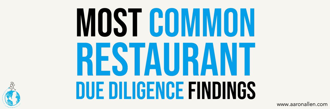 restaurant due diligence findings
