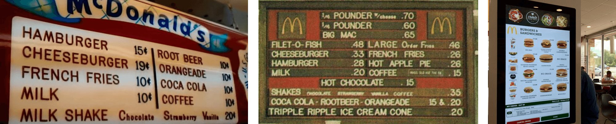 mcdonalds menu merchandising