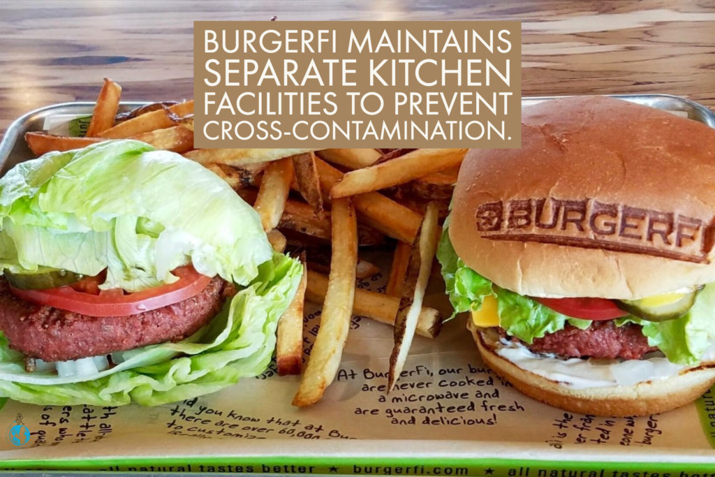 BurgerFi maintains separate kitchen facilities to prevent cross-contamination.