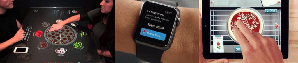 fotos pizza 3D smartwatch y tablet